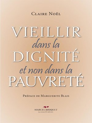 cover image of Vieillir dans la dignité et non dans la pauvreté